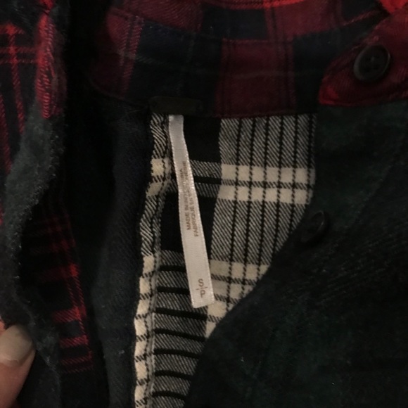 FREE PEOPLE oversized flannel top “rainbow rays” - Picture 5 of 5